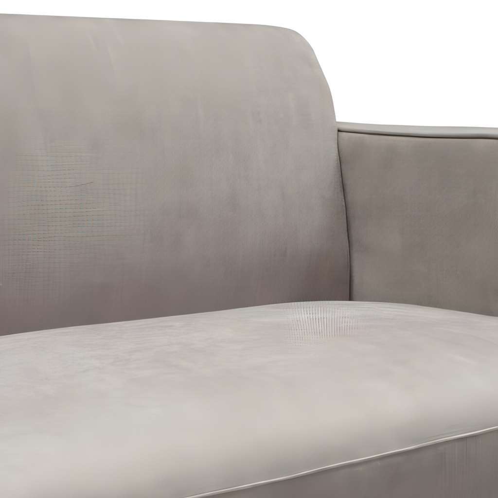 Blair 84' Sofa with Gray Fabric and Curved Wooden Leg