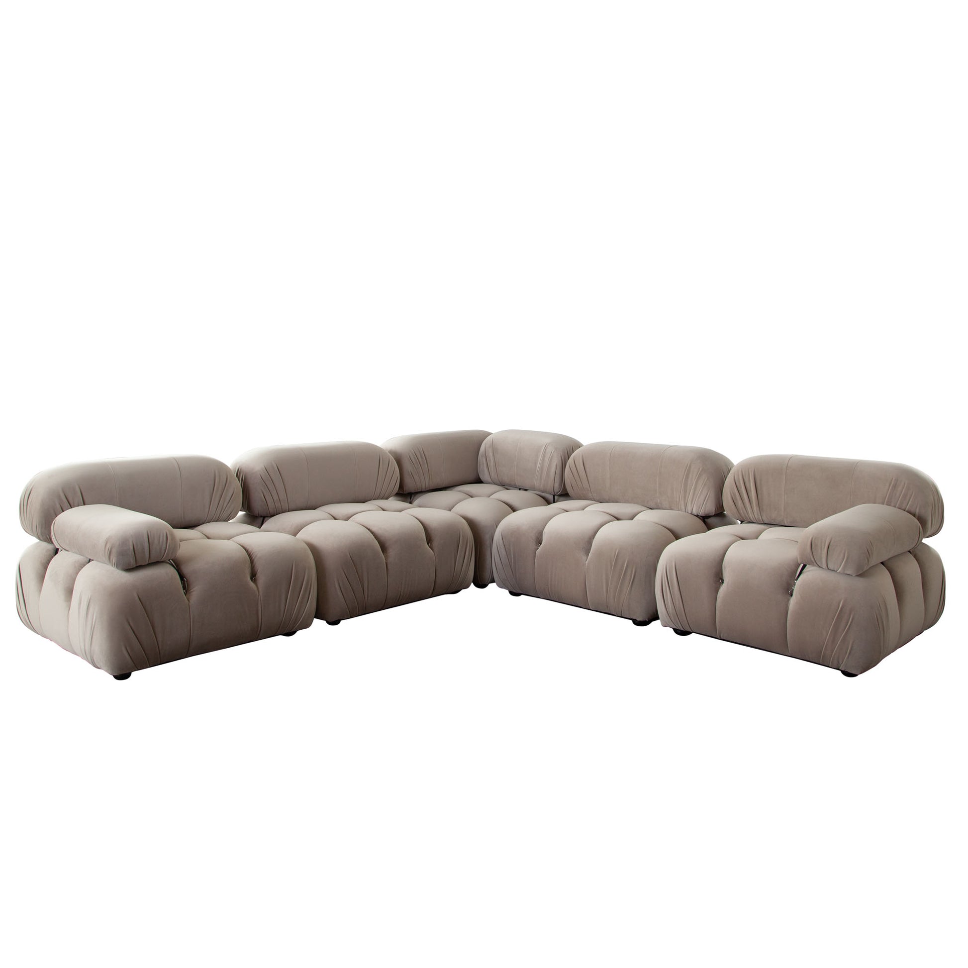 Paloma Modular Sofa, mink tan velvet