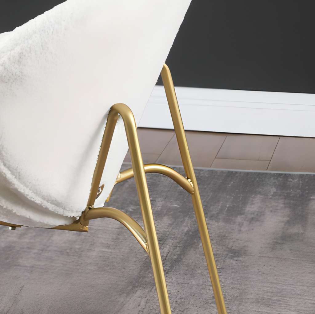 Golden Legs Dining Metal Leg Velvet Fabric Dining Chair Set of 2