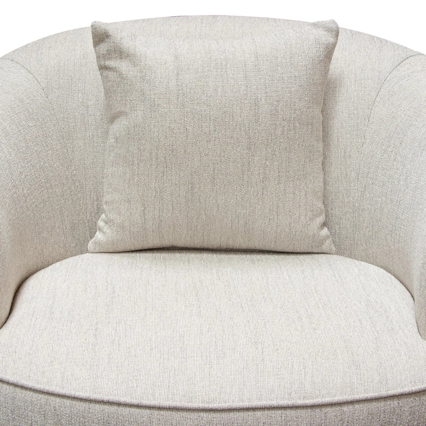 Raven Upholstered Armchair in Light Cream Fabric or Black Velvet w/Brushed Silver Accent Trim