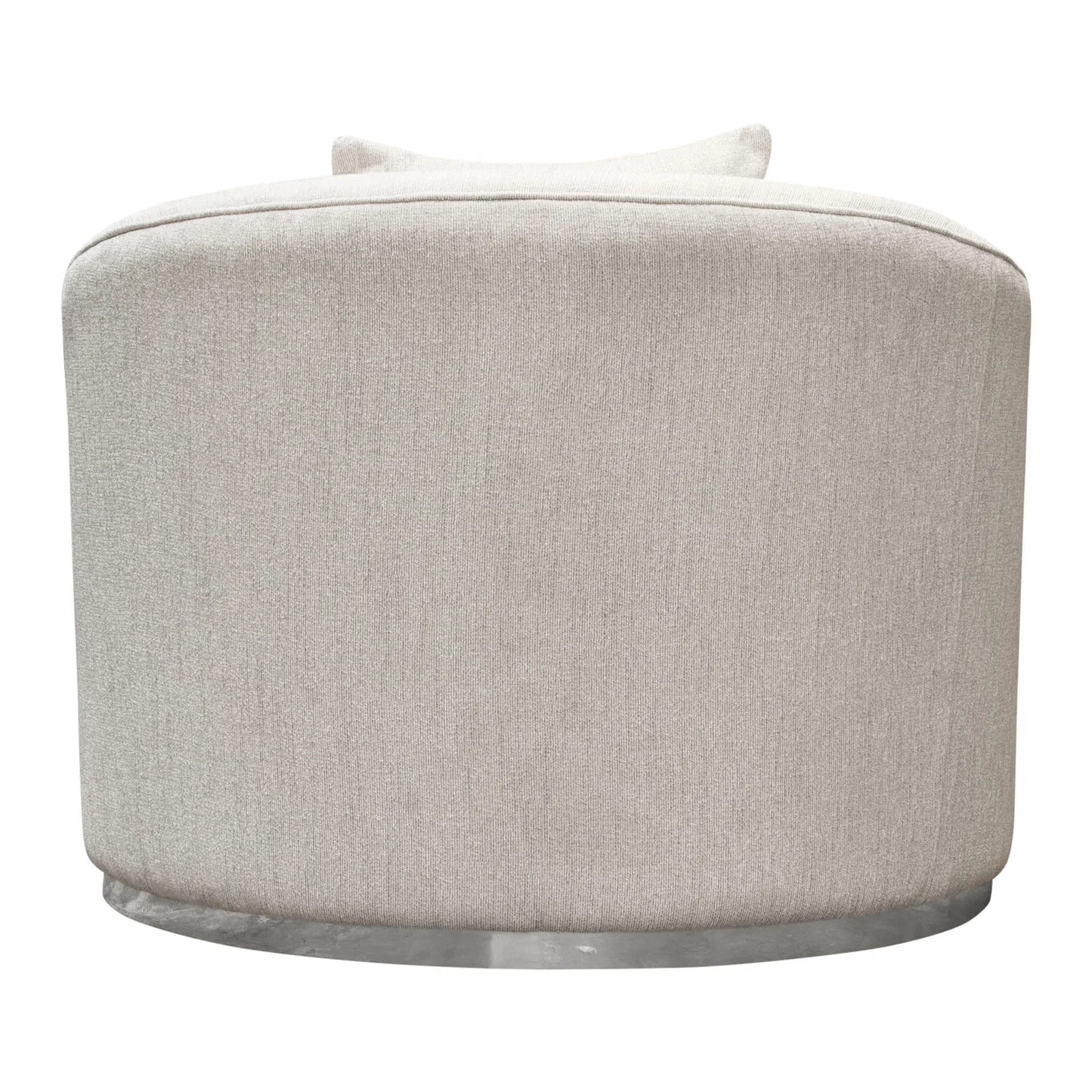 Raven Upholstered Armchair in Light Cream Fabric or Black Velvet w/Brushed Silver Accent Trim