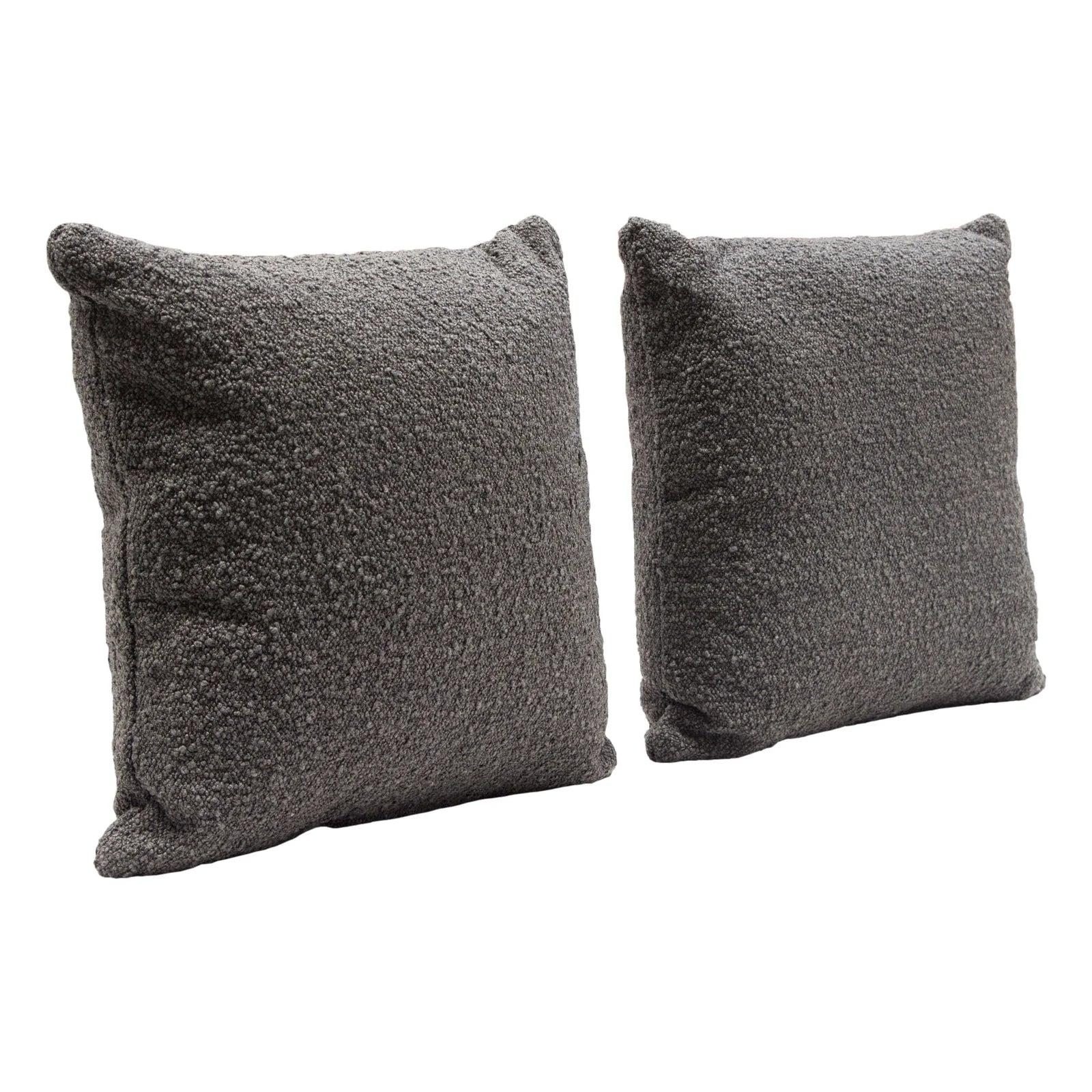 Velvet Throw Pillow, charcoal