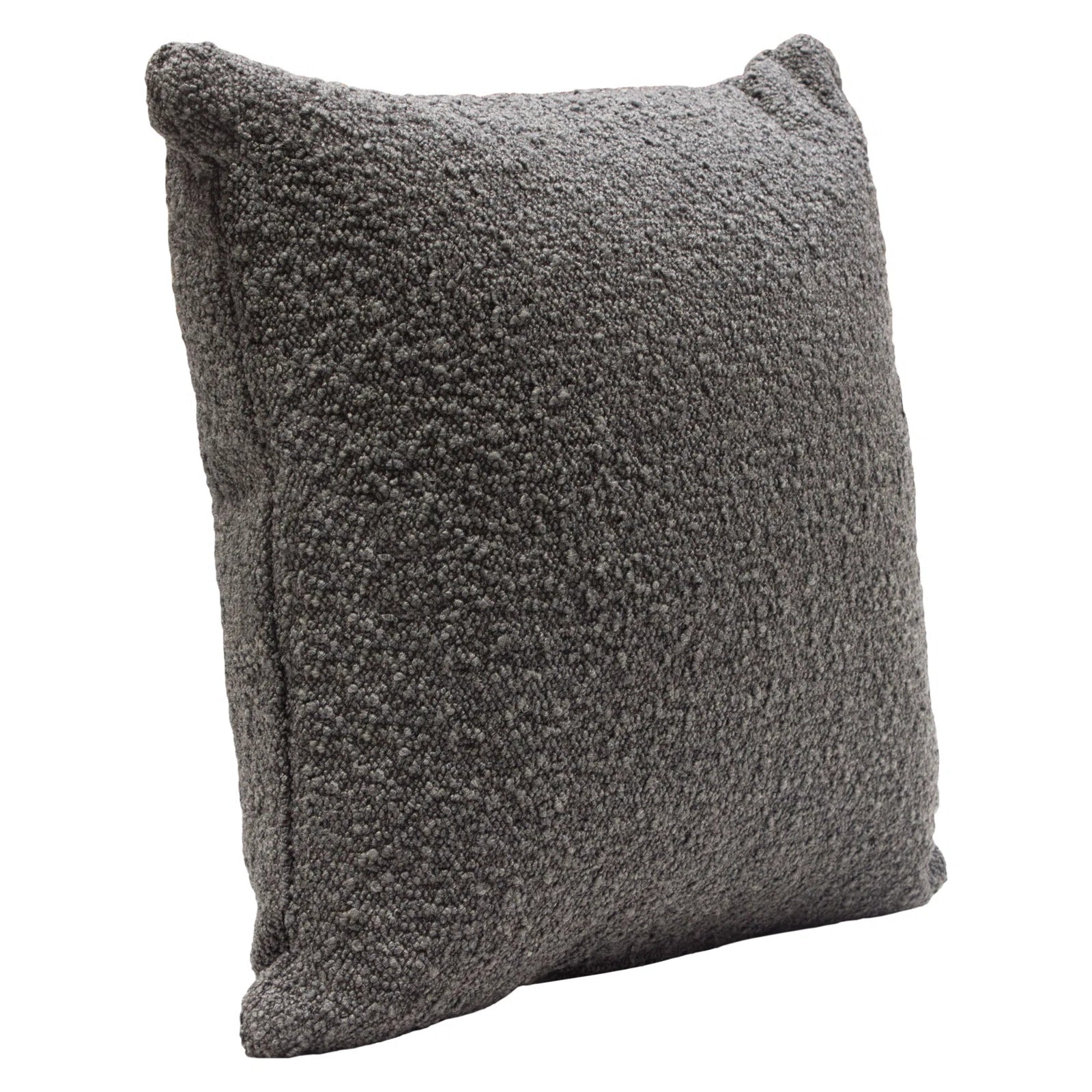 Velvet Throw Pillow, charcoal