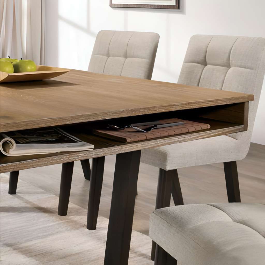 Furniture of America Gottingen Oak/Dark Walnut Dining Table