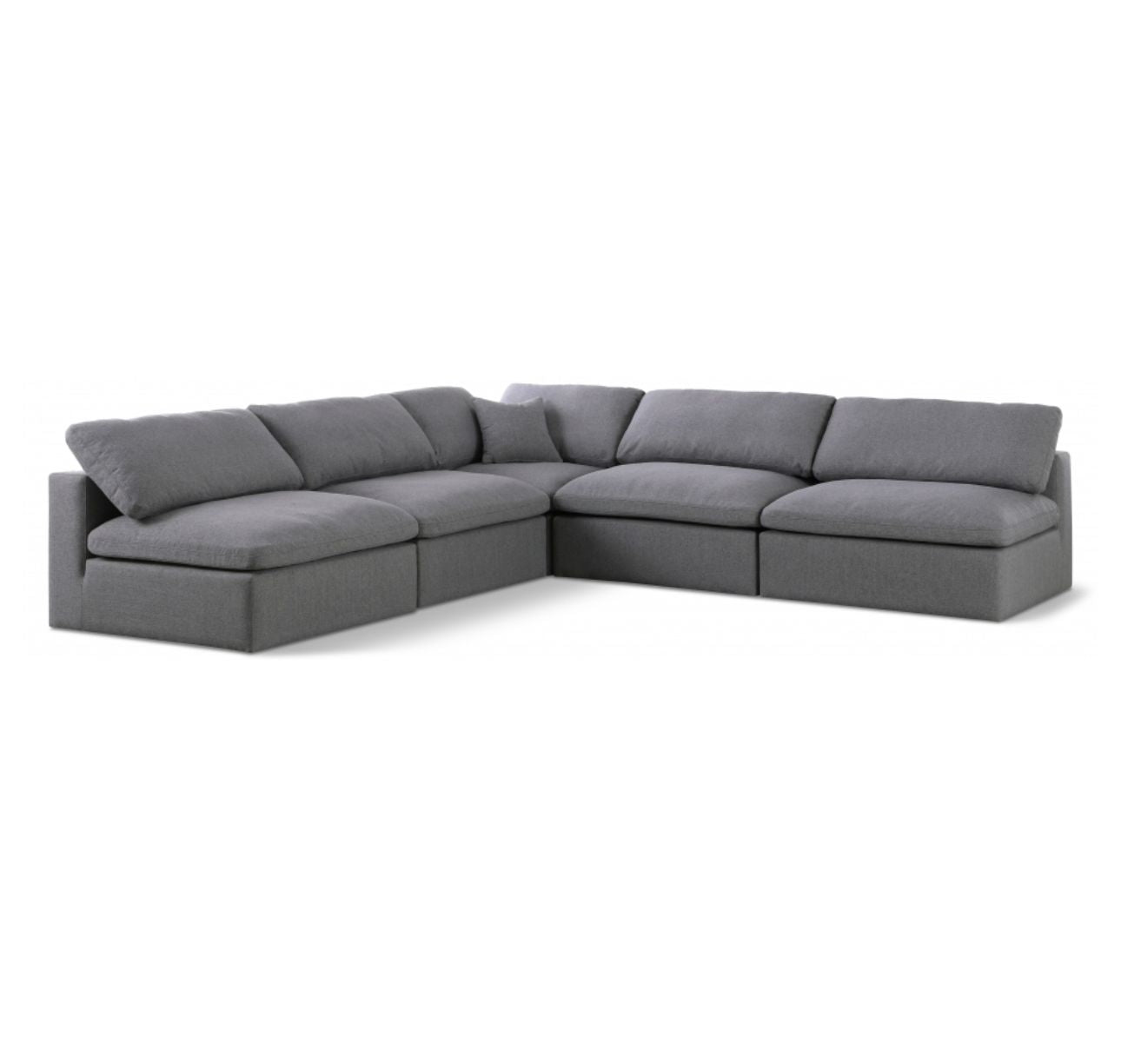 Open Box! Meridian Serene Deluxe Cloud  5 Piece Modular Sectional Sofa-Free Delivery