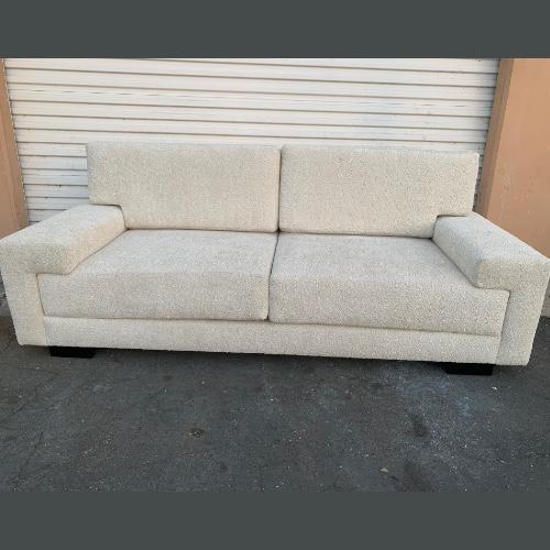 Products Ivory Boucle 3-seater Fabric Custom Sofa