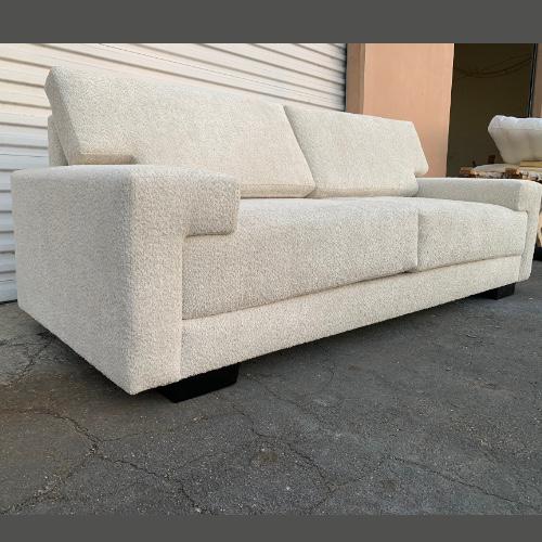 Products Ivory Boucle 3-seater Fabric Custom Sofa