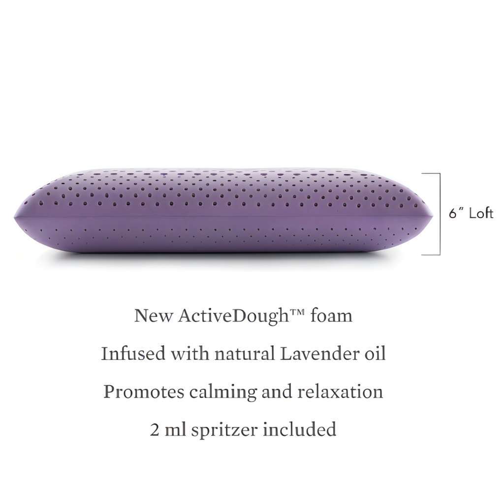 Malouf Z Zoned Activedough Lavender Pillows, King size