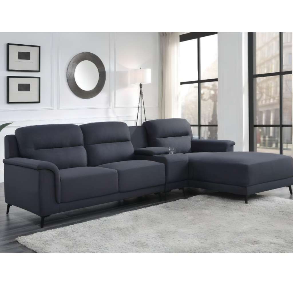 Walcher Sectional sofa Grey linen