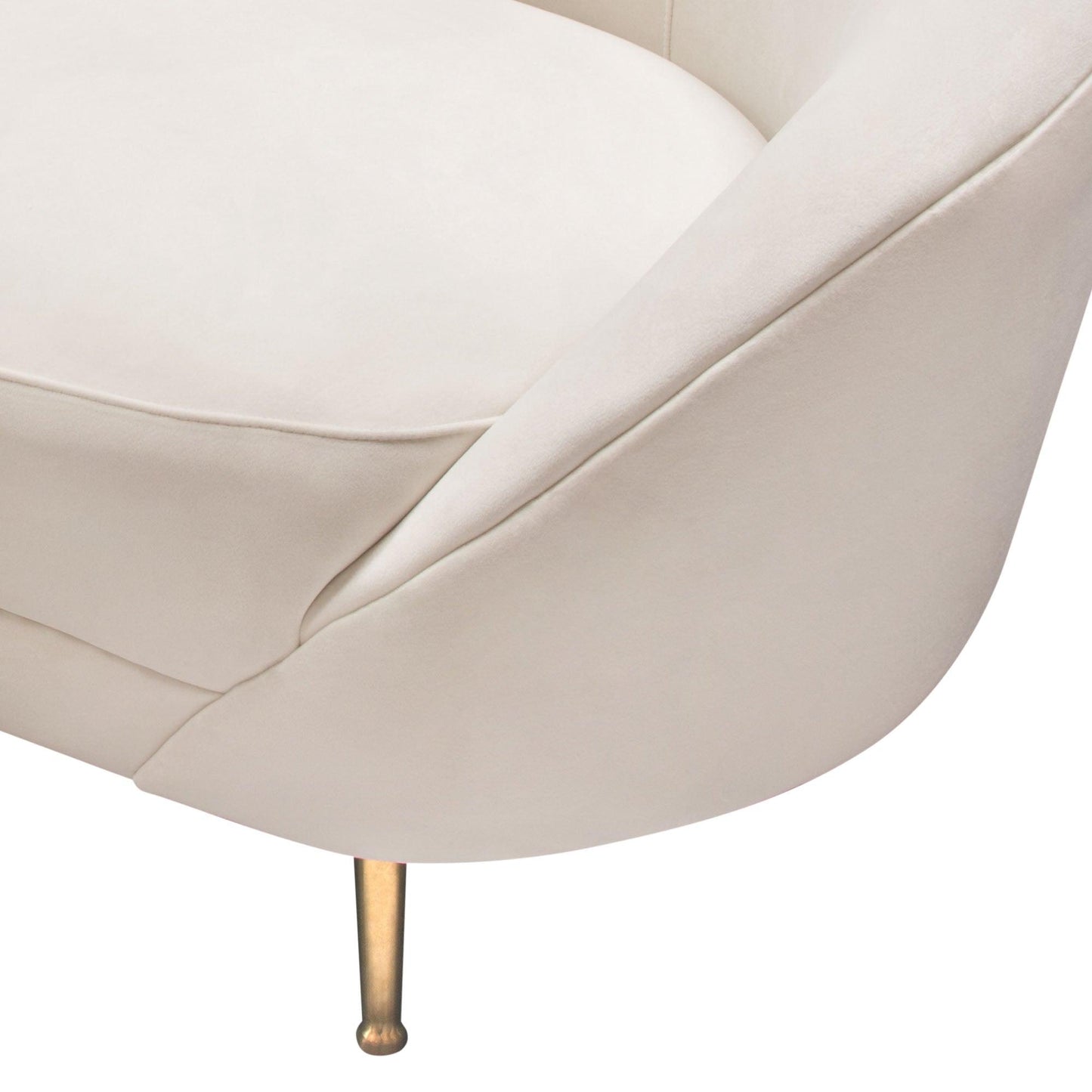 Light Cream Modern Velvet Sofa Celine