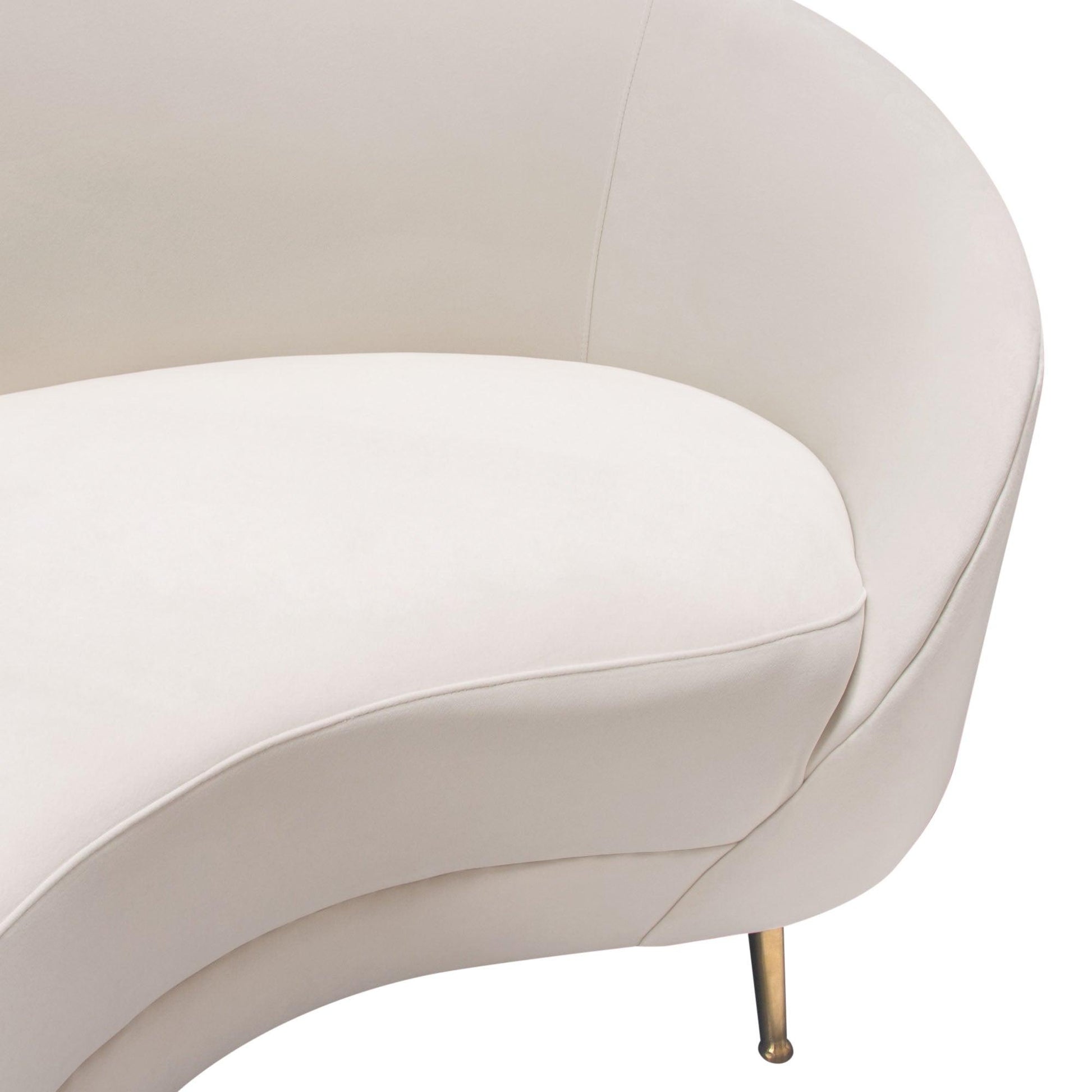 Light Cream Modern Velvet Sofa Celine