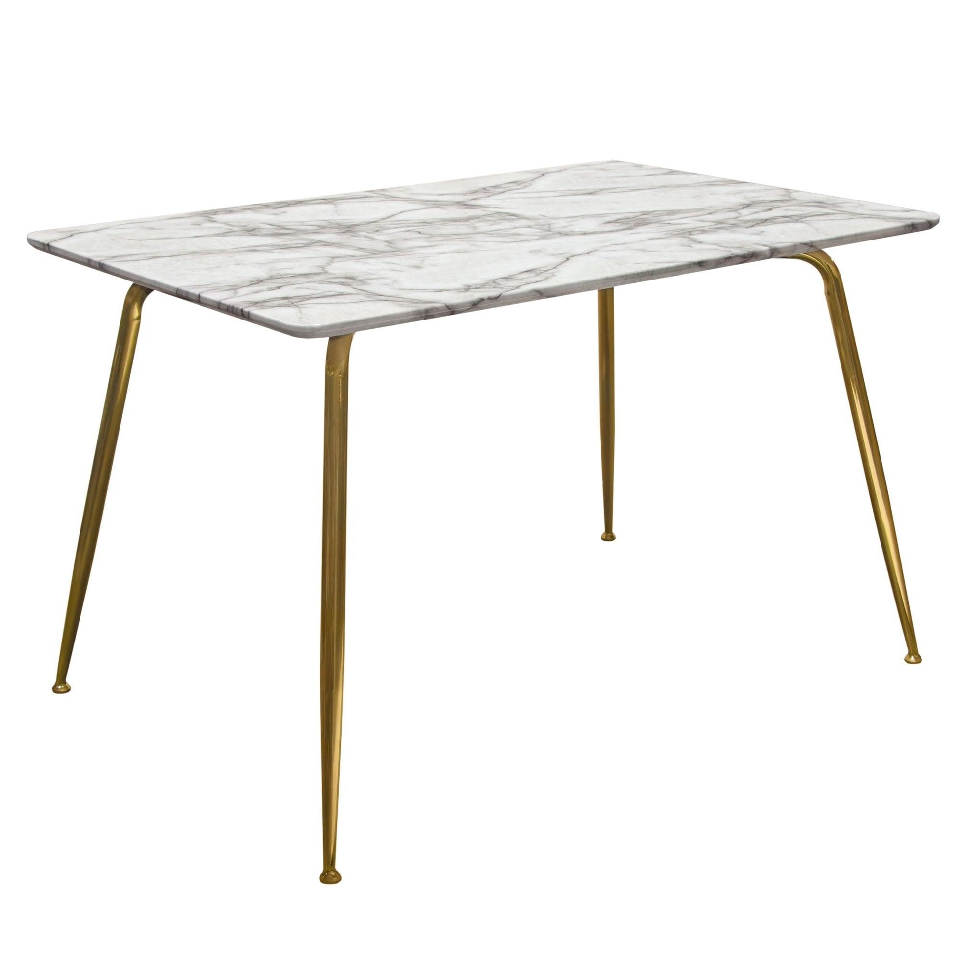 dionefurniture.myshopify.com-Rectangle Modern White Faux Marble Dinning Table